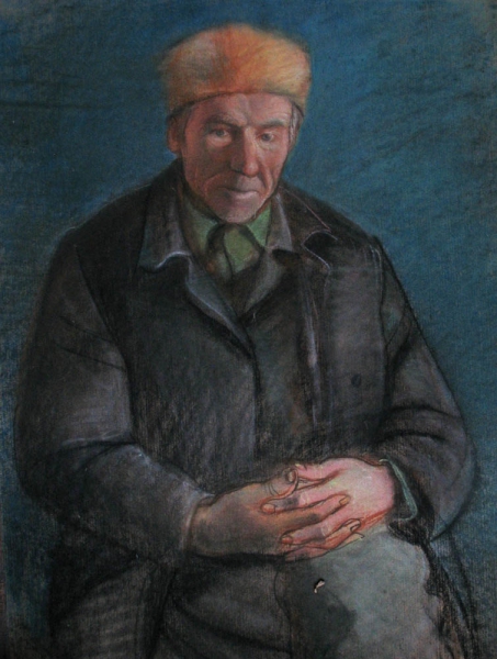 "Тарусский мужик"
картон, пастель
Ключевые слова: георгий уваров,пастель,портрет